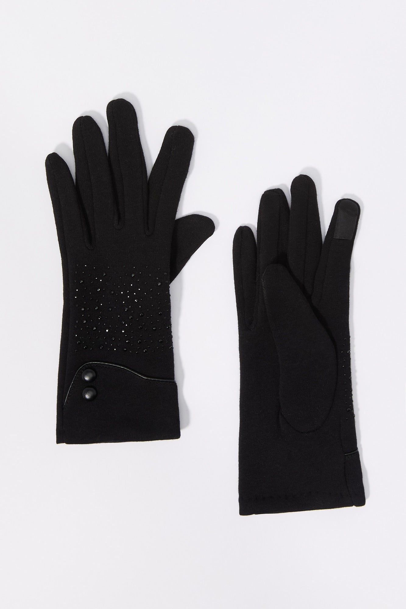 Rhinestone Touch Screen Gloves