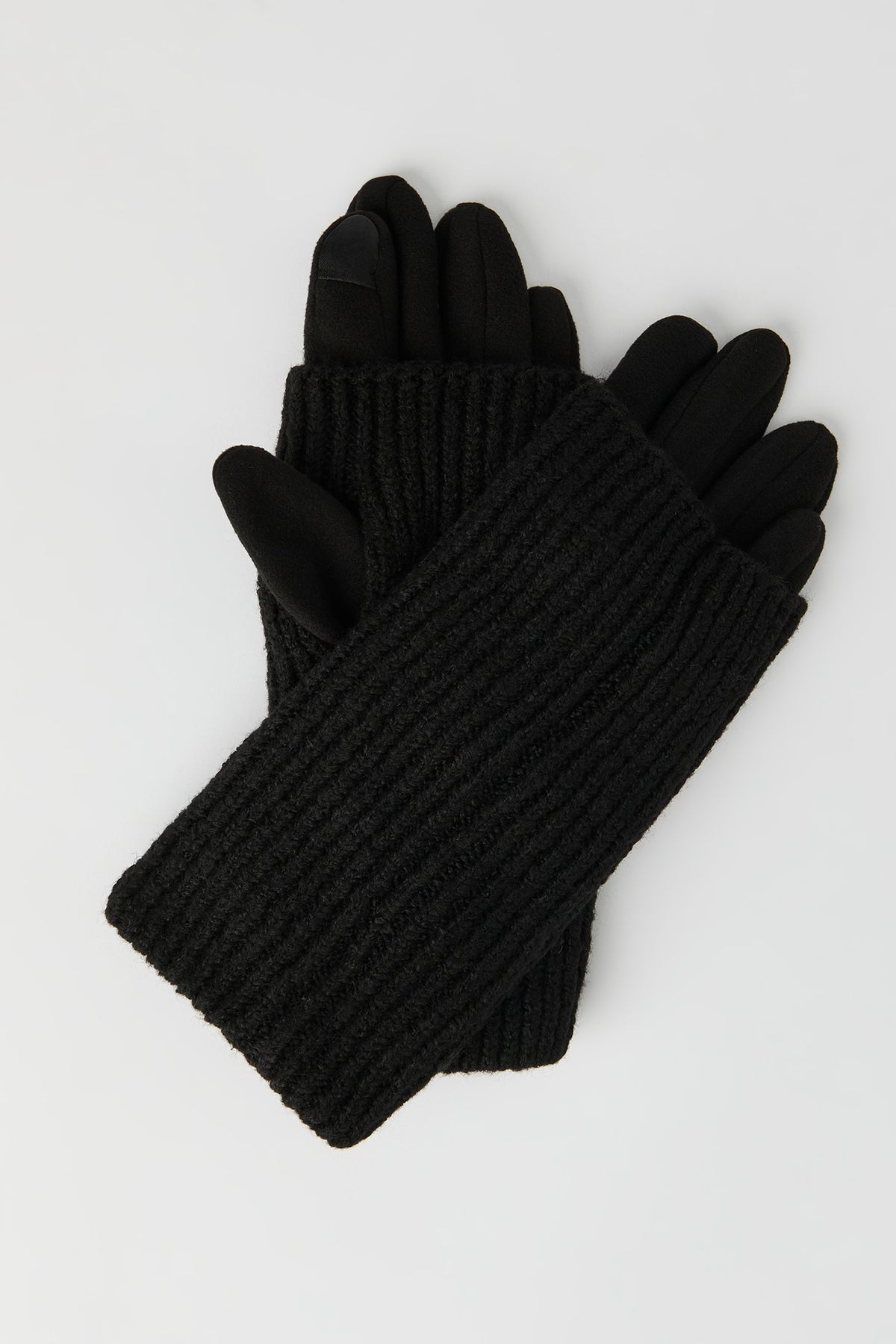 2-in-1 Touch Screen Gloves - Black