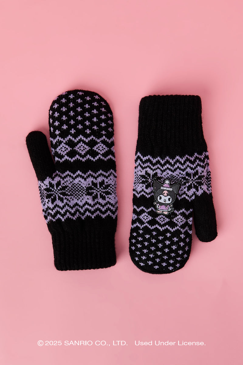 Kuromi™ Lined Knit Mittens