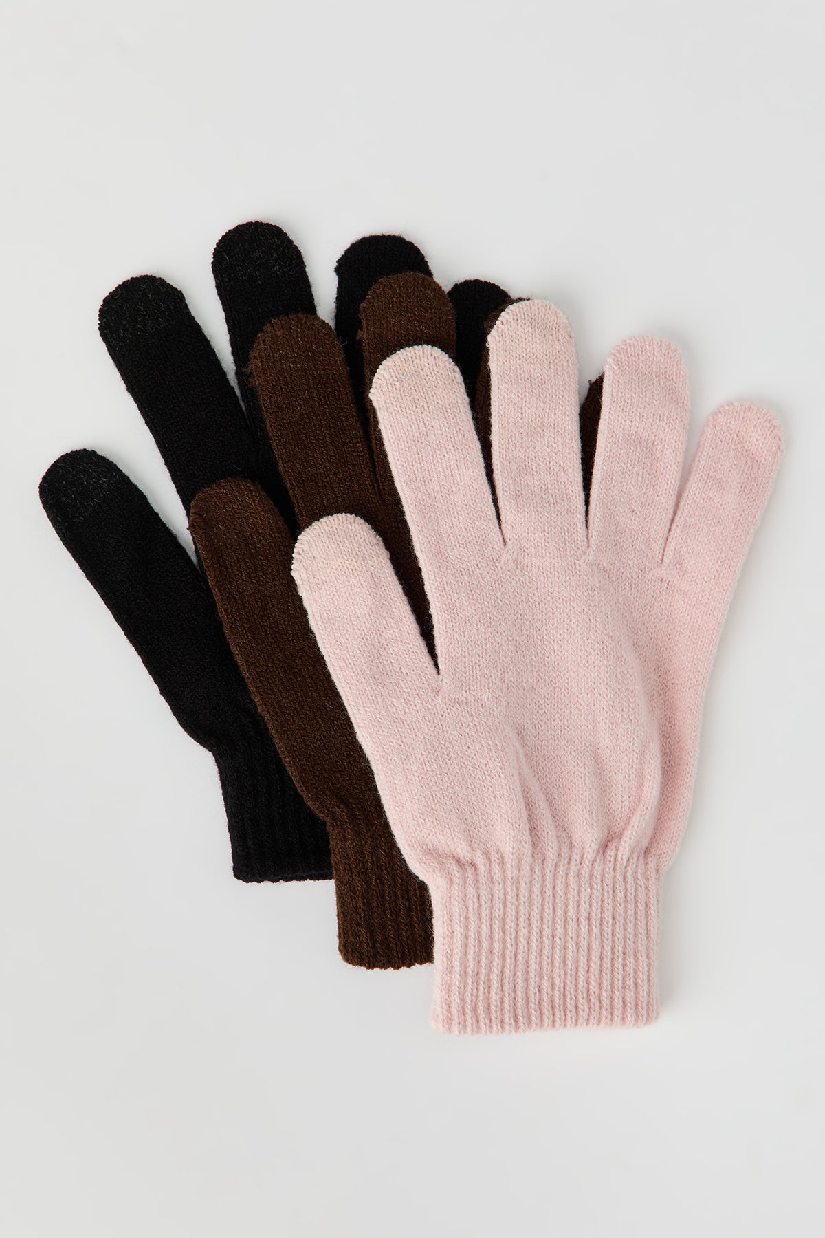 Touch Screen Gloves (3 Pack) - Brown