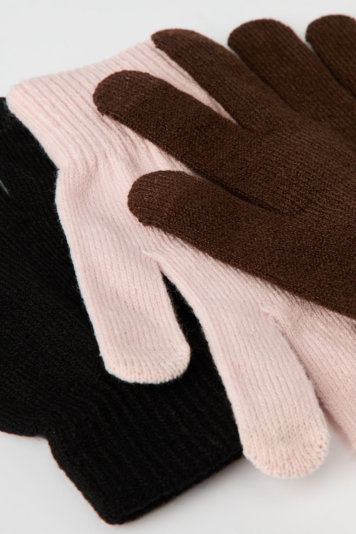 Alt View 2. Touch Screen Gloves (3 Pack) - Brown