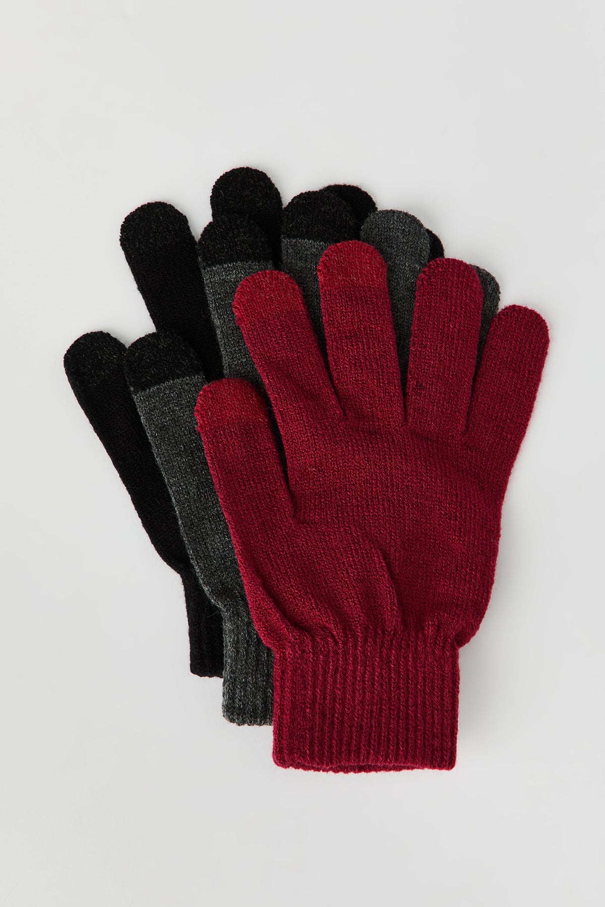 Touch Screen Gloves (3 Pack) - Red