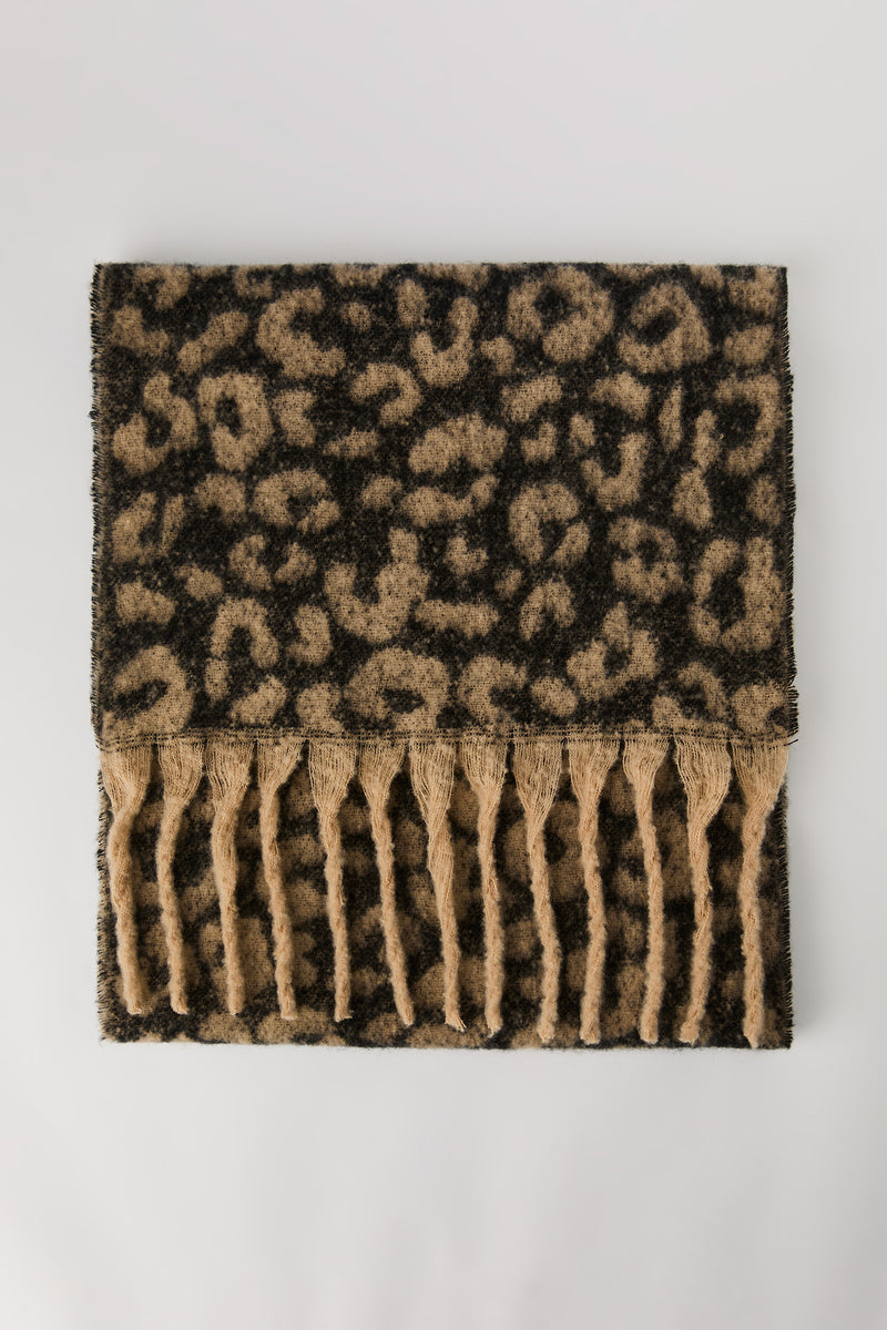 Cheetah Bouclé Scarf