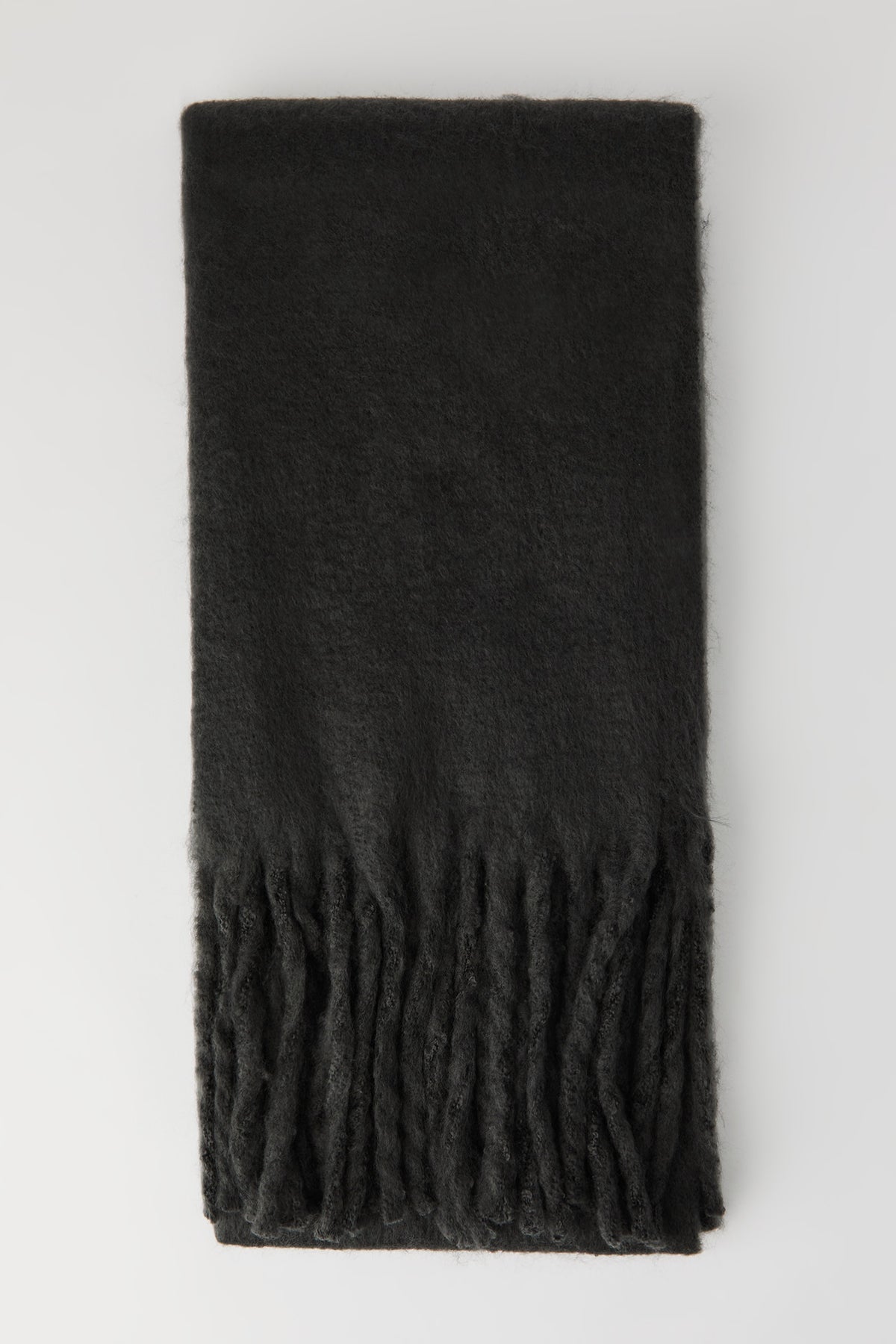 Alt View 2. Solid Knit Scarf - Charcoal