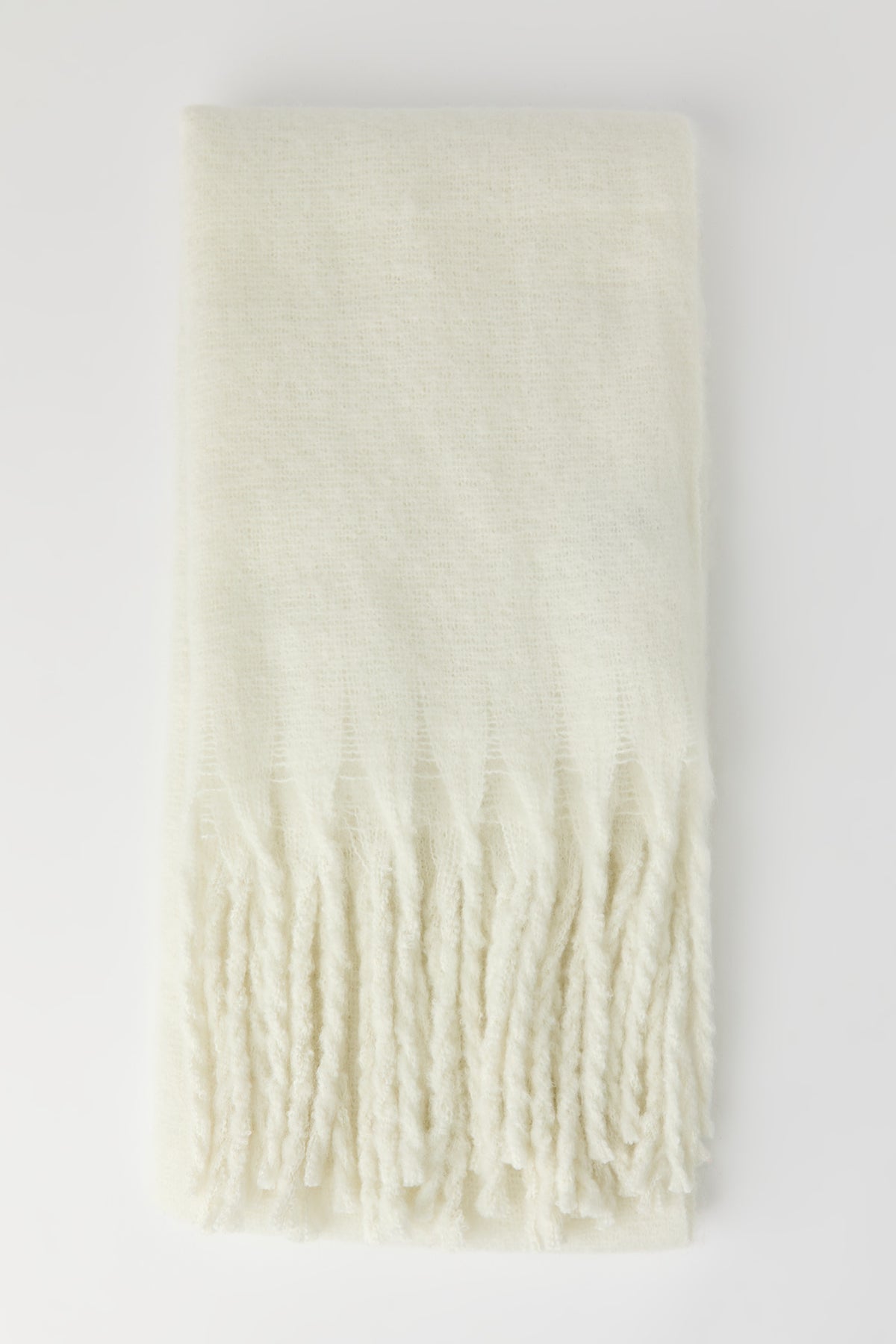 Alt View 2. Solid Knit Scarf - Cream