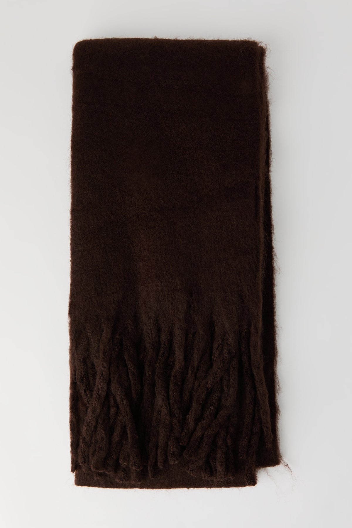 Alt View 2. Solid Knit Scarf - Brown