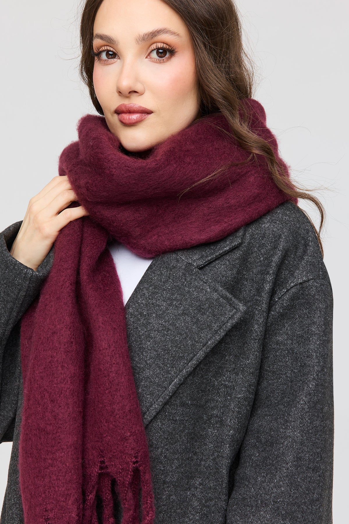Écharpe en tricot uni