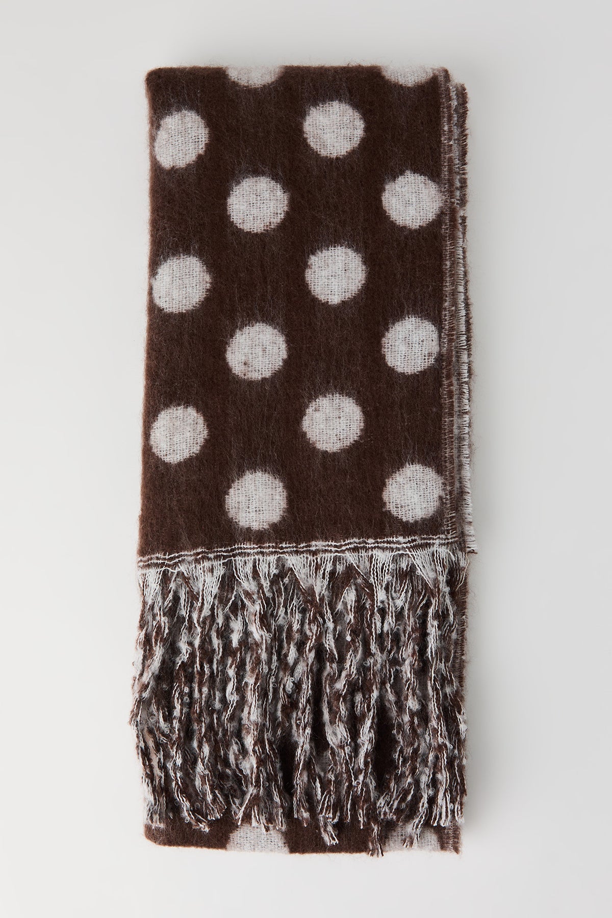 Alt View 2. Polka Dot Knit Scarf - Brown