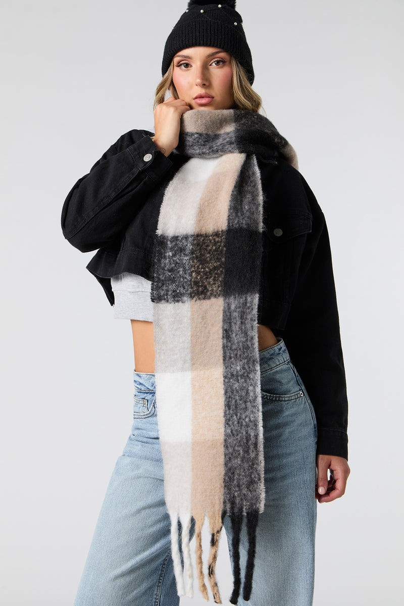 Thin Plaid Scarf