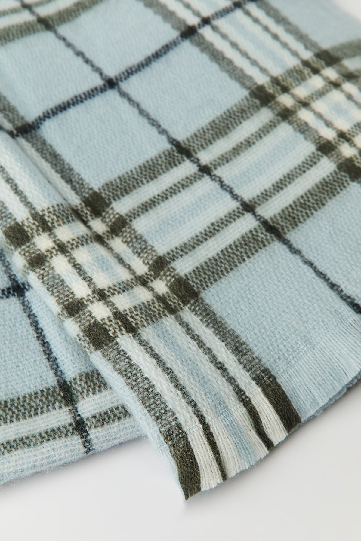 Alt View 2. Soft Plaid Scarf - Light Blue