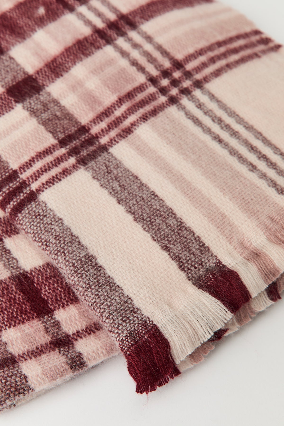 Alt View 2. Soft Plaid Scarf - Burgundy
