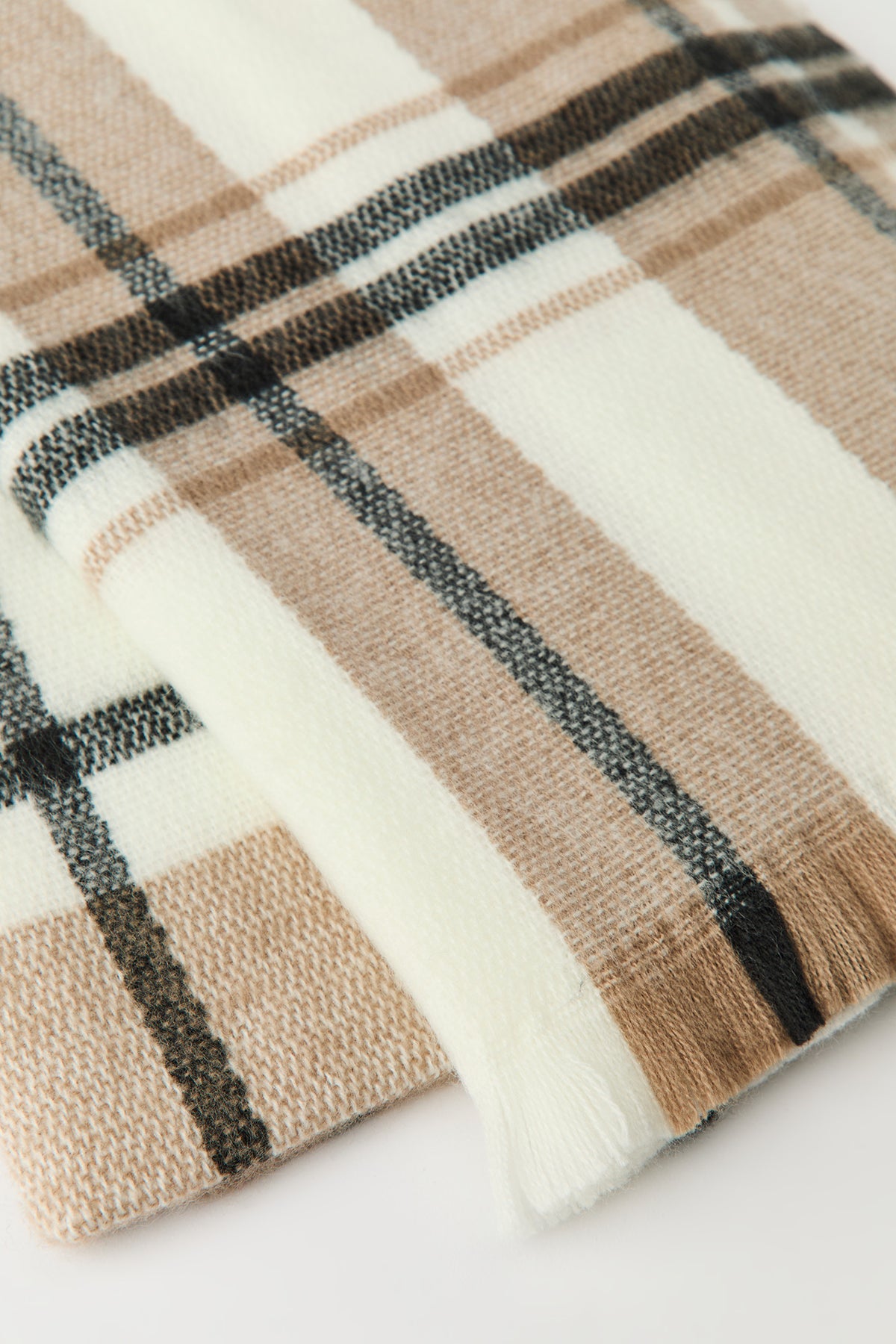 Alt View 2. Soft Plaid Scarf - Taupe