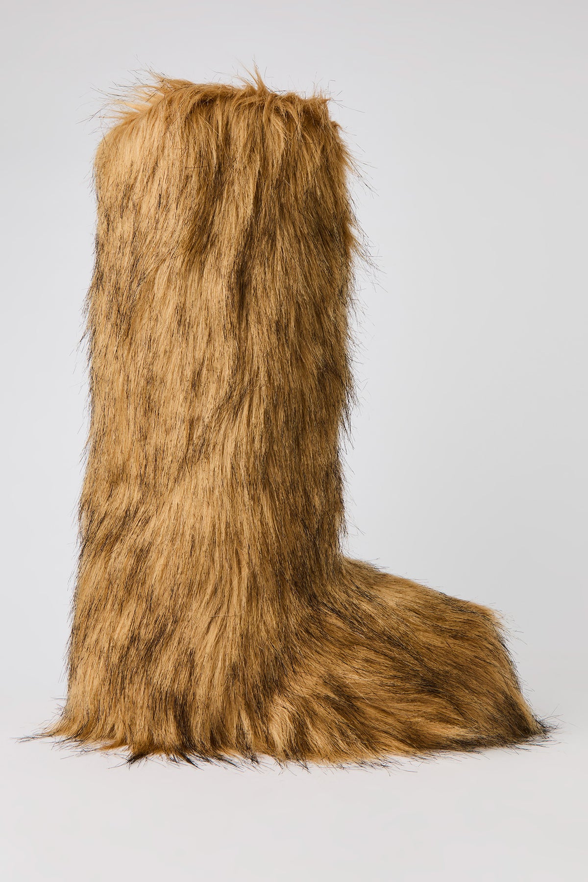 Bottes au genou en similifourrure pelucheuse