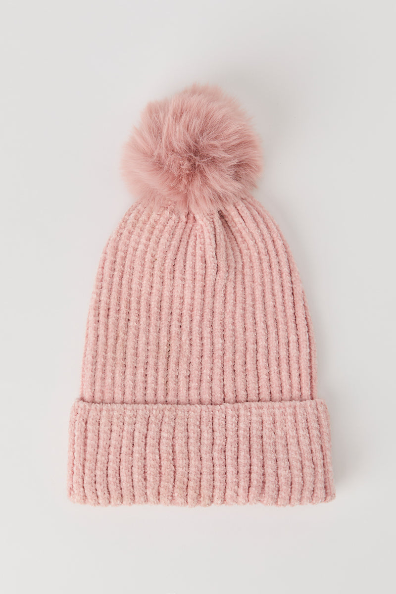 Ribbed Chenille Beanie