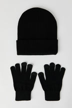 Knit Beanie & Gloves Set