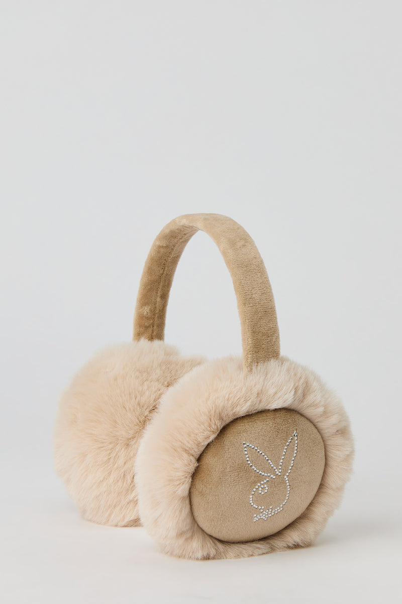 Protège-oreilles à imprimé Playboy avec pierres du Rhin