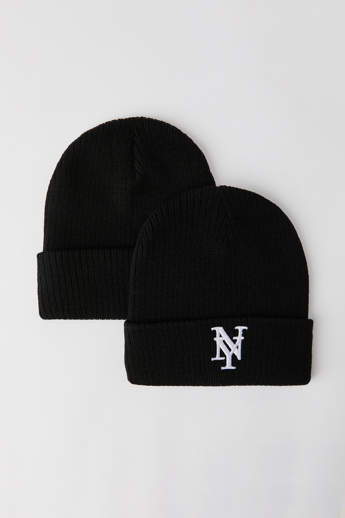 New York Beanie (2 Pack) - Black