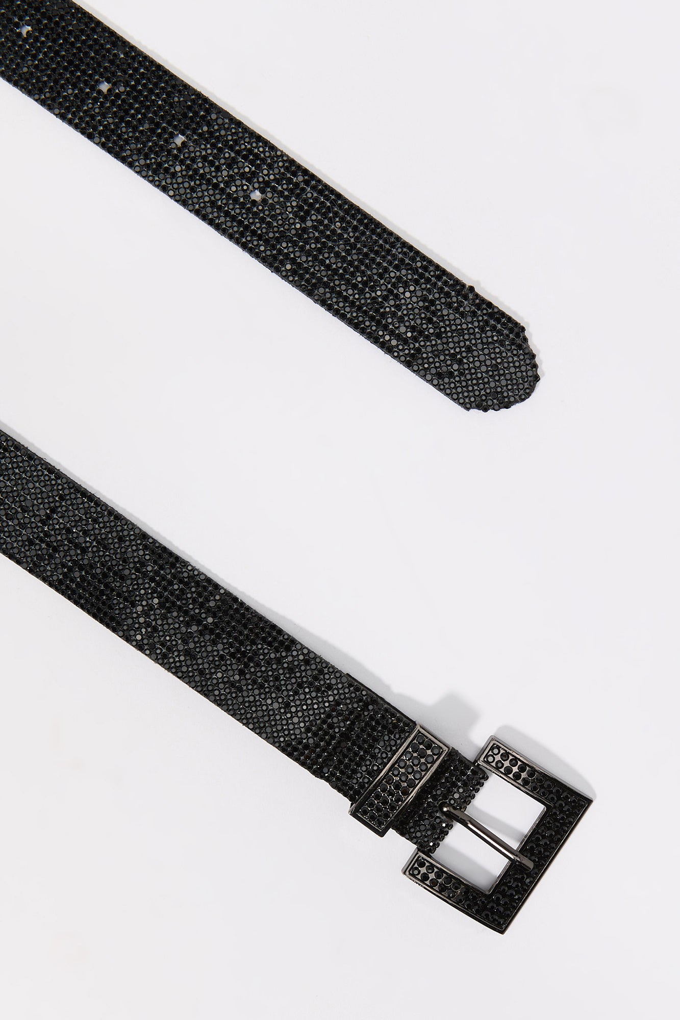 Rhinestone Square Buckle Belt