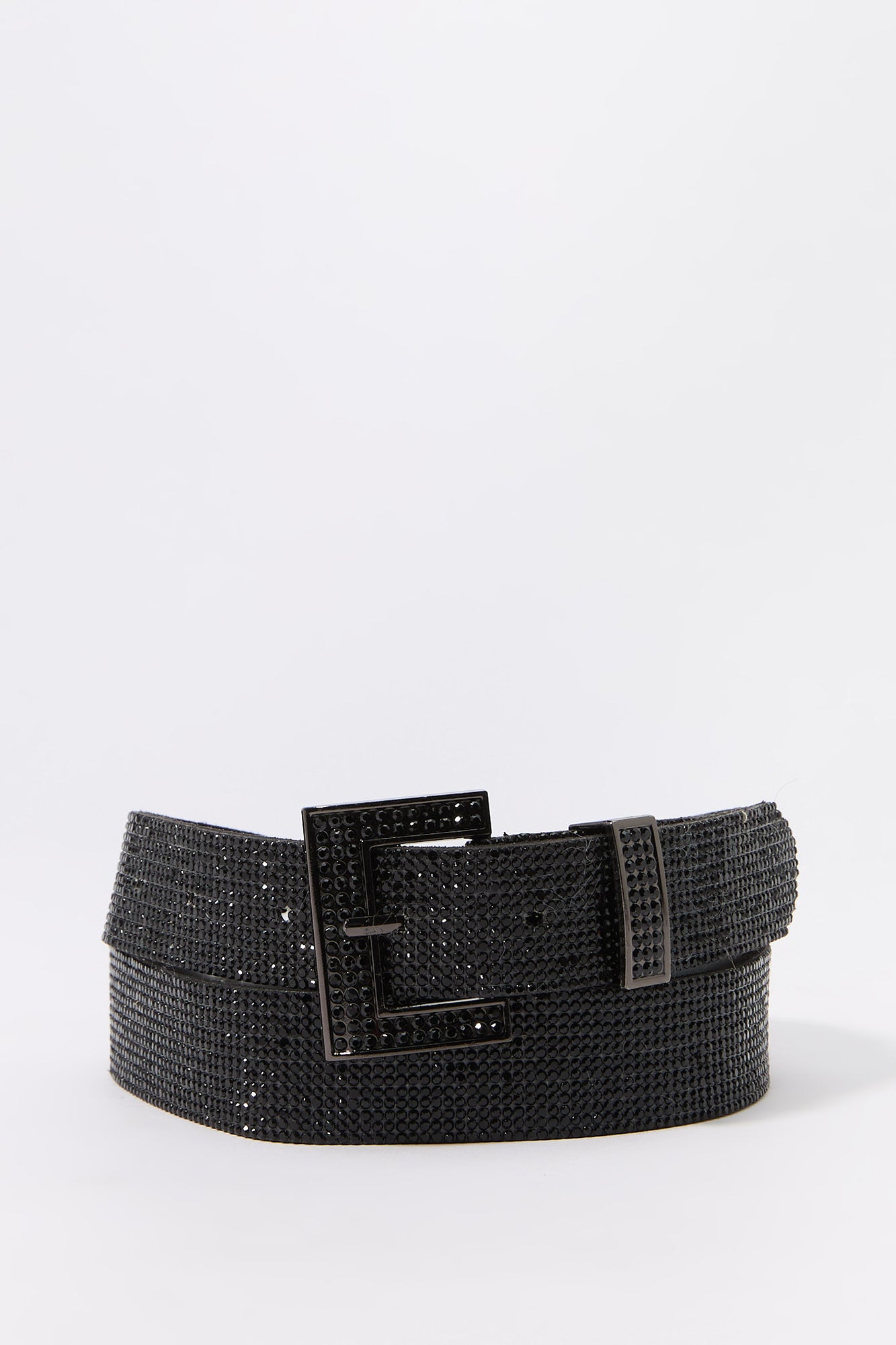 Rhinestone Square Buckle Belt