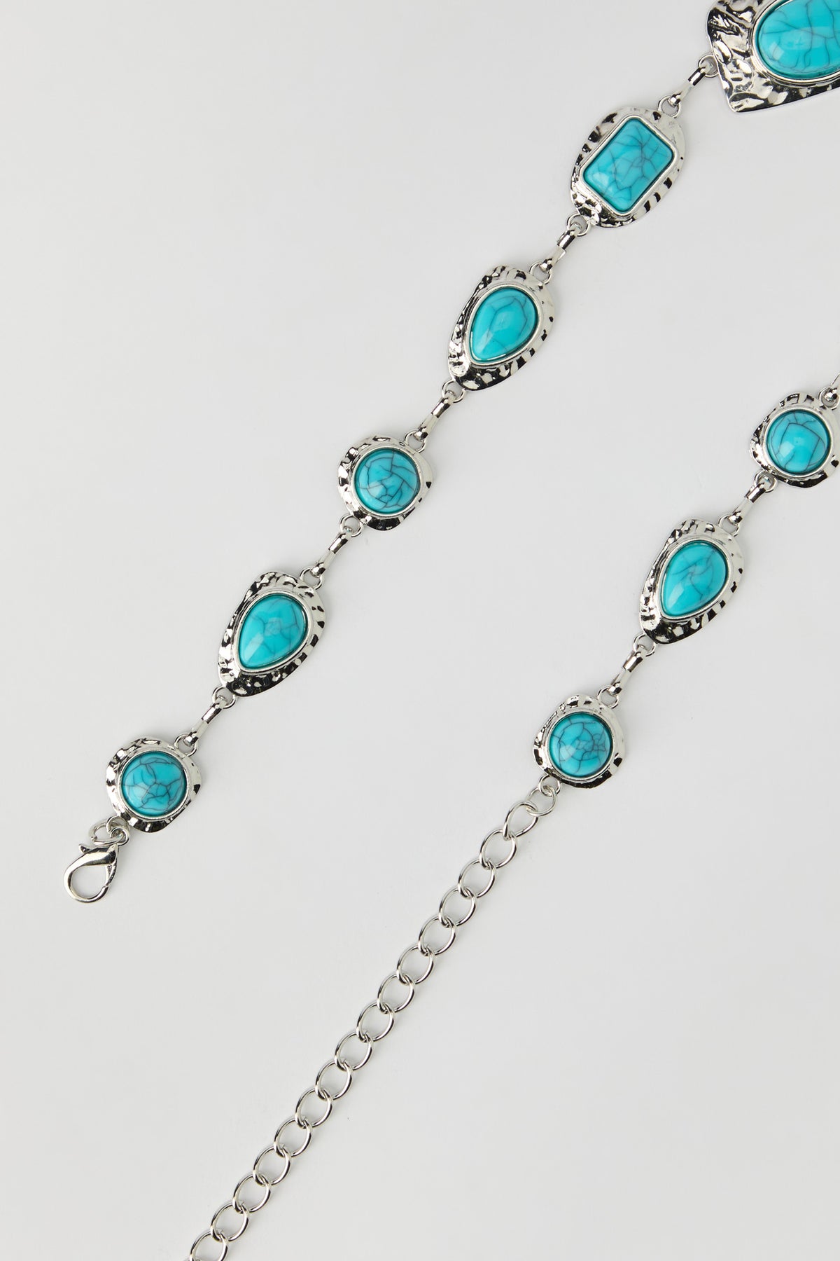 Alt View 2. Stone Chain Belt - Silver