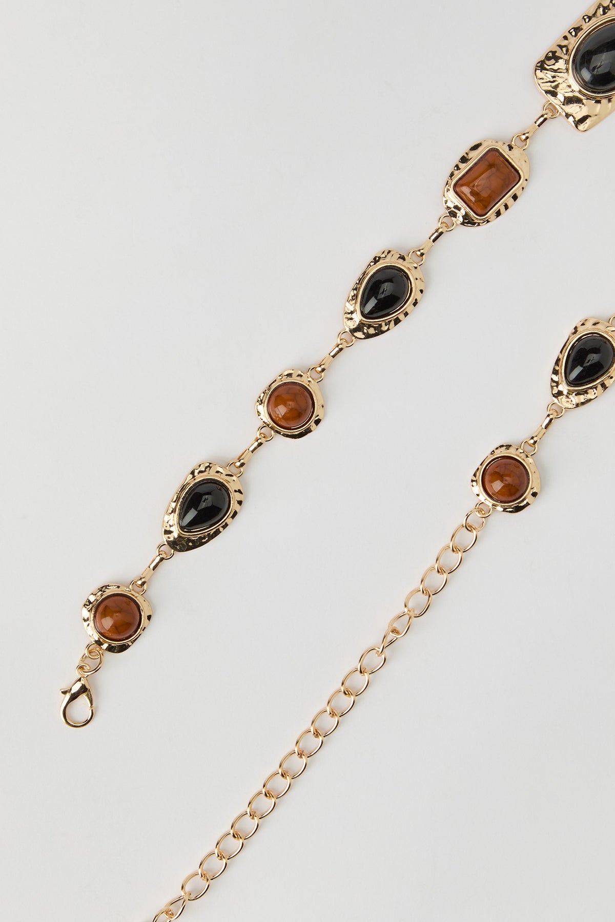 Alt View 2. Stone Chain Belt - Gold