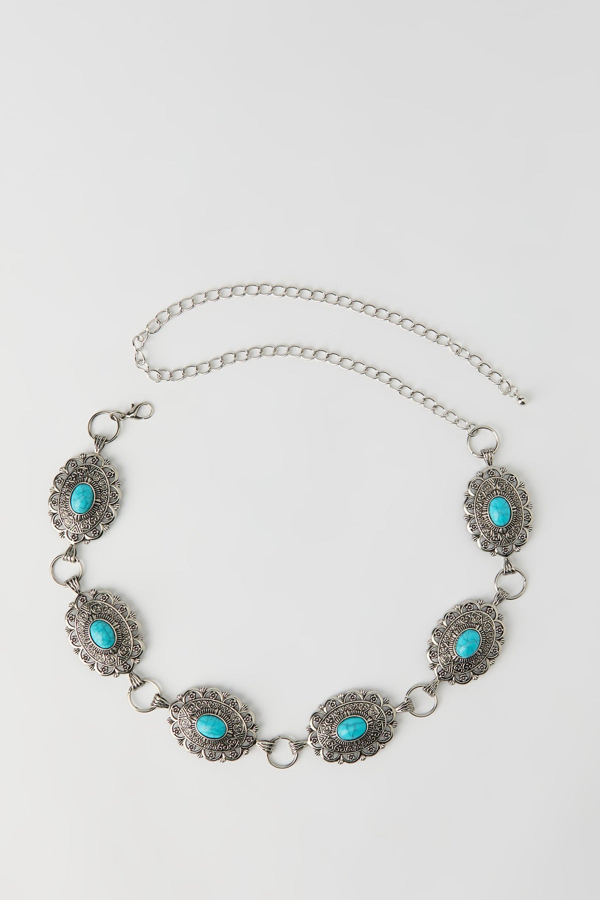 Medallion Chain Belt - Silver