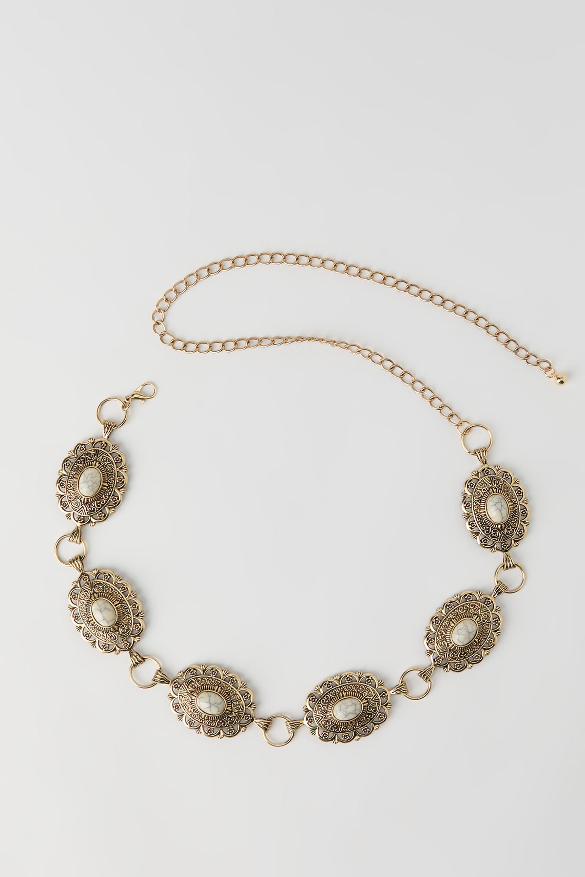 Medallion Chain Belt - Gold