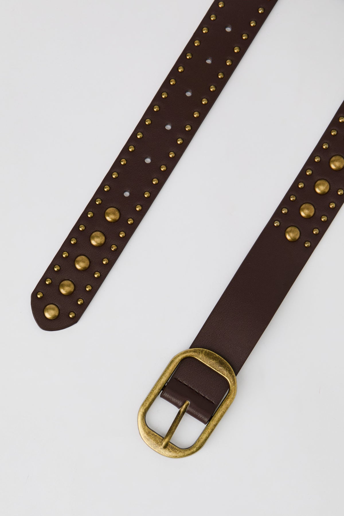 Alt View 2. Studded Belt - Brown