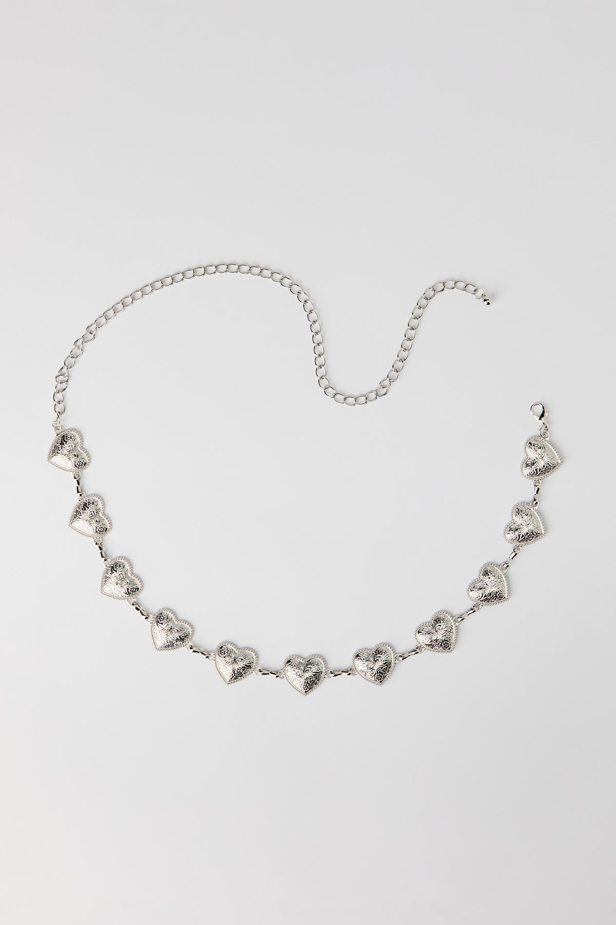 Heart Chain Belt - Silver
