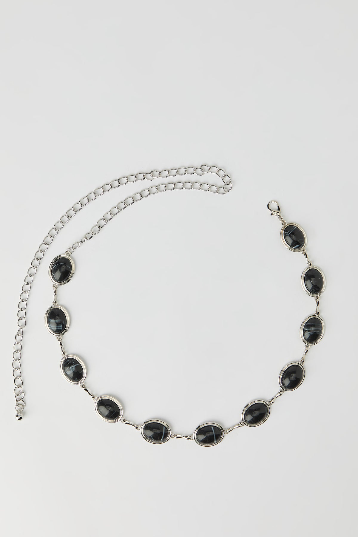 Stone Chain Belt - Black