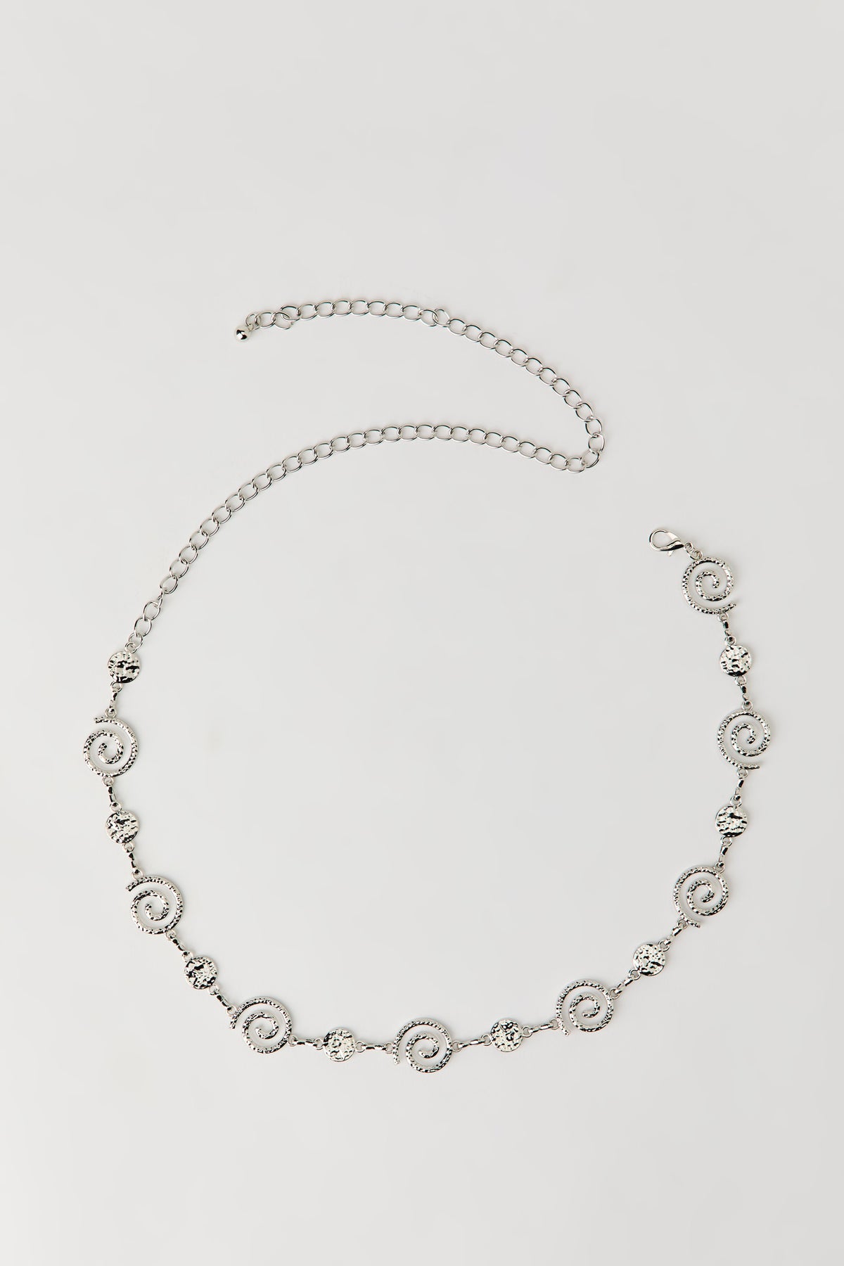 Spiral Chain Belt - Silver
