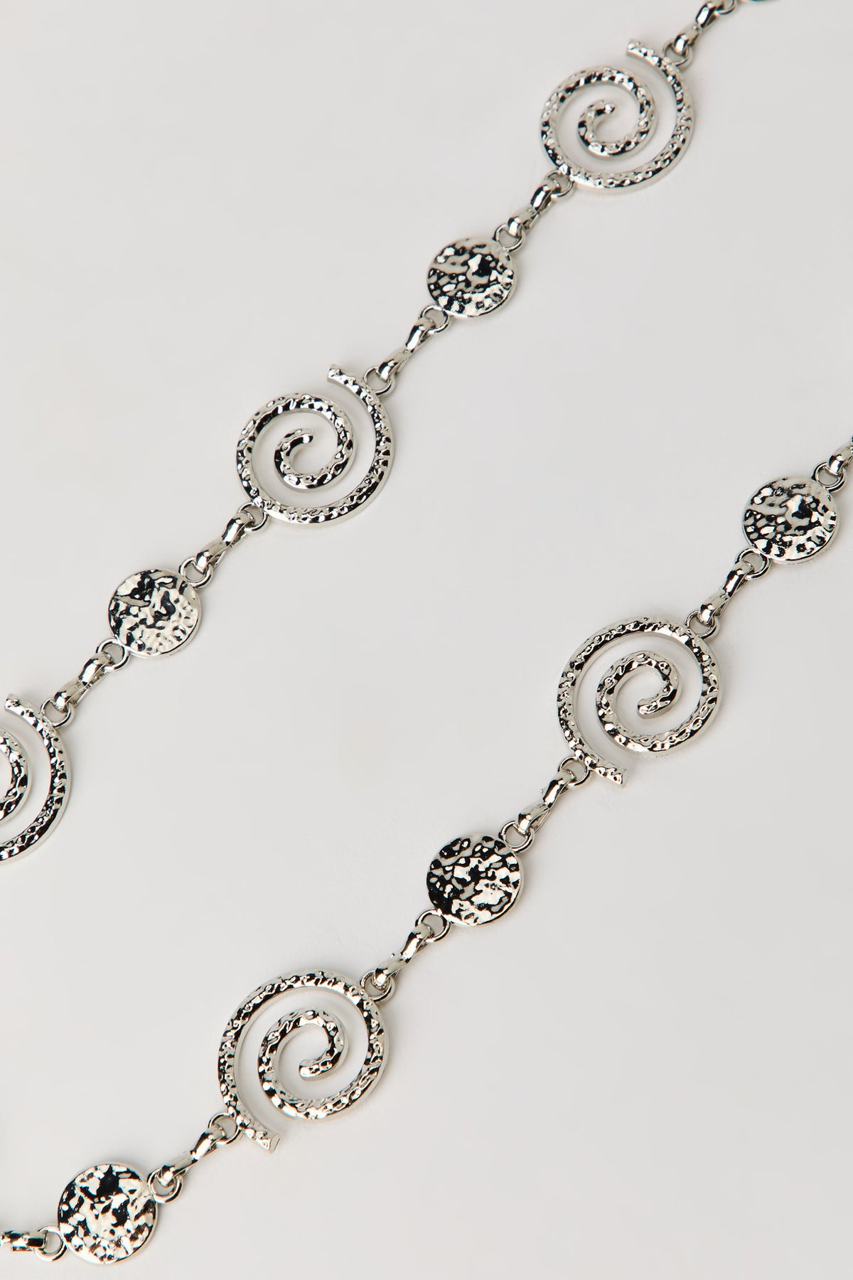 Alt View 2. Spiral Chain Belt - Silver