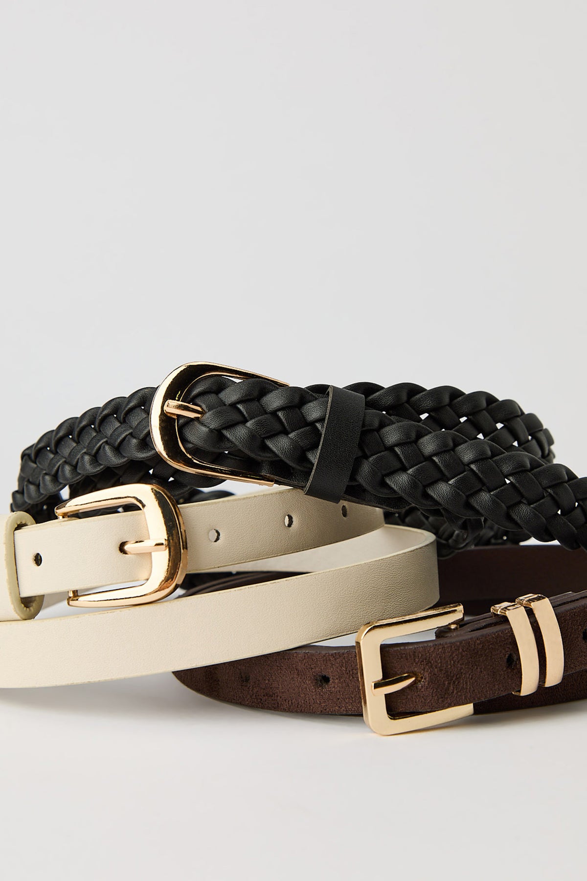 Alt View 3. Belt Set (3 Pack) - Brown