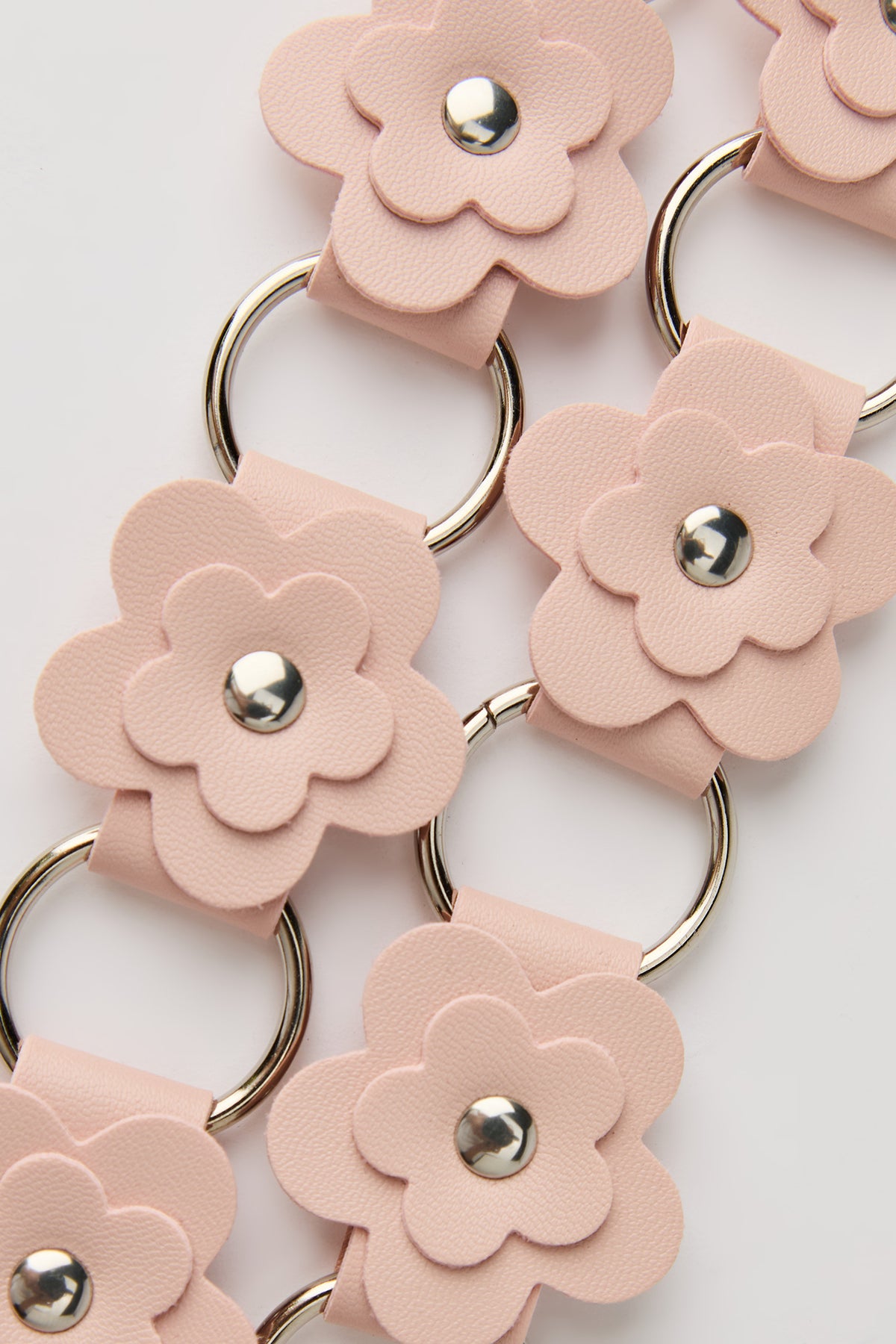 Alt View 2. Floral Belt - Pink