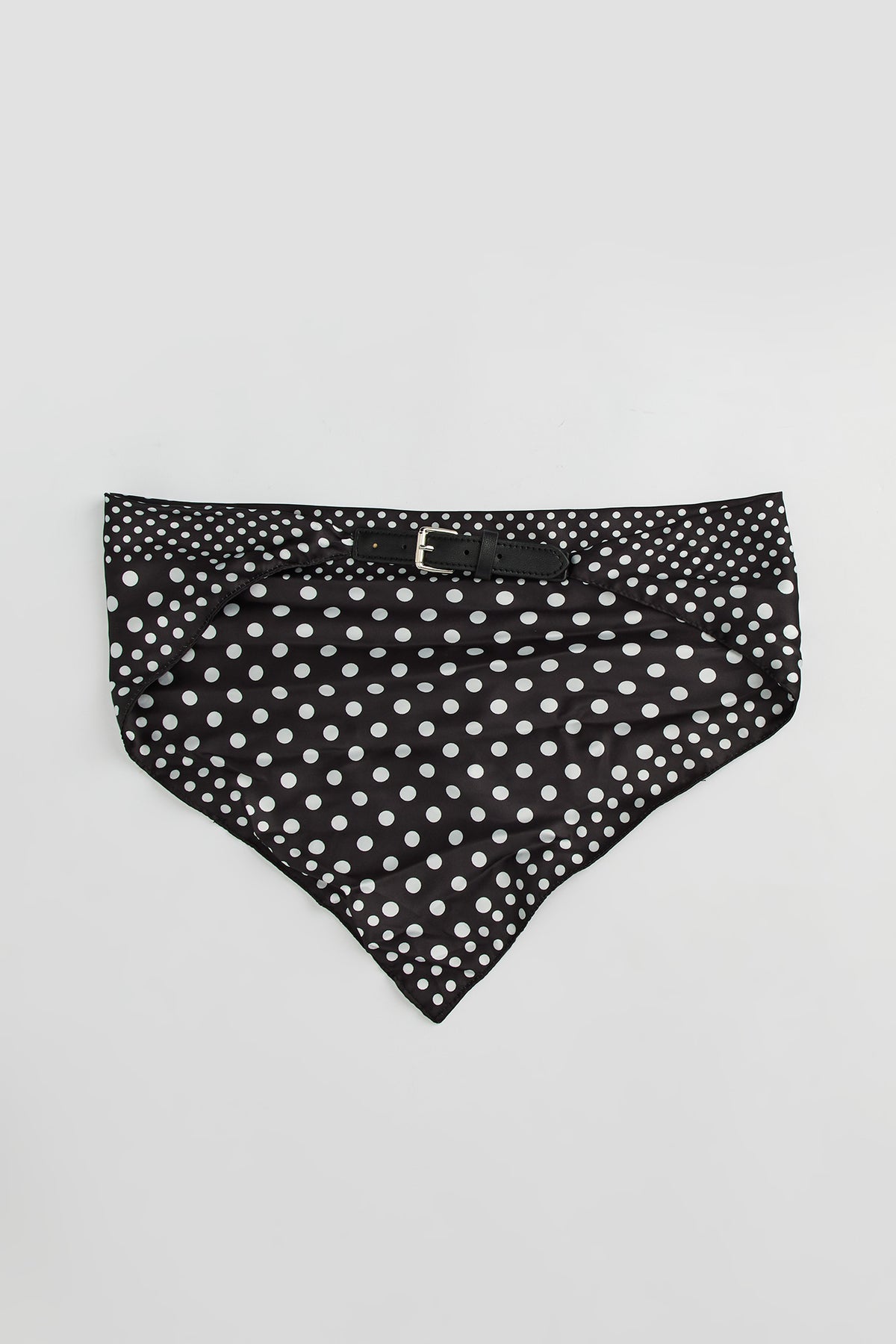 Alt View 2. Polka Dot Scarf Belt - Black