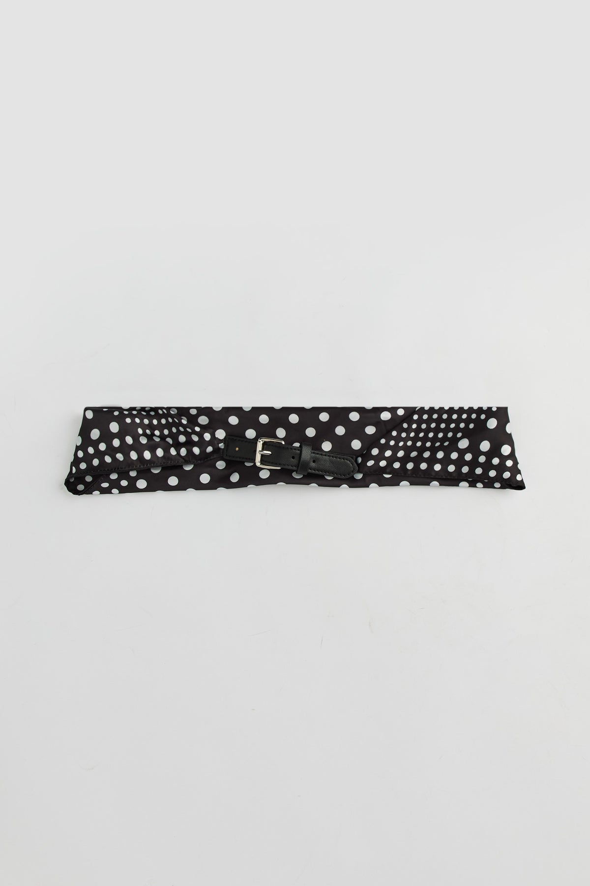 Alt View 3. Polka Dot Scarf Belt - Black
