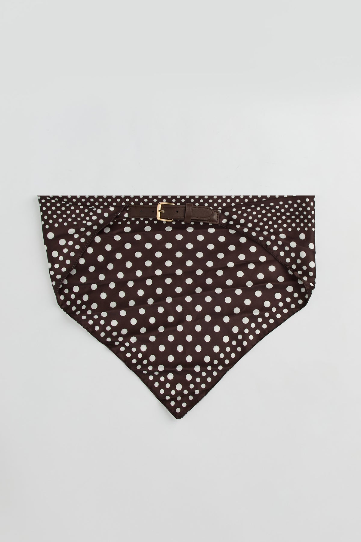 Alt View 2. Polka Dot Scarf Belt - Brown