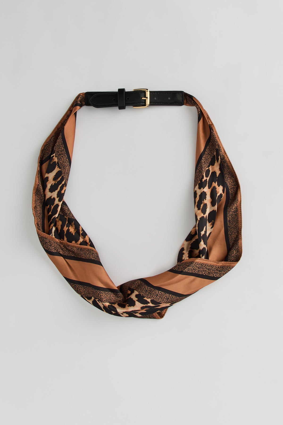 Ceinture-écharpe avec motif léopard
