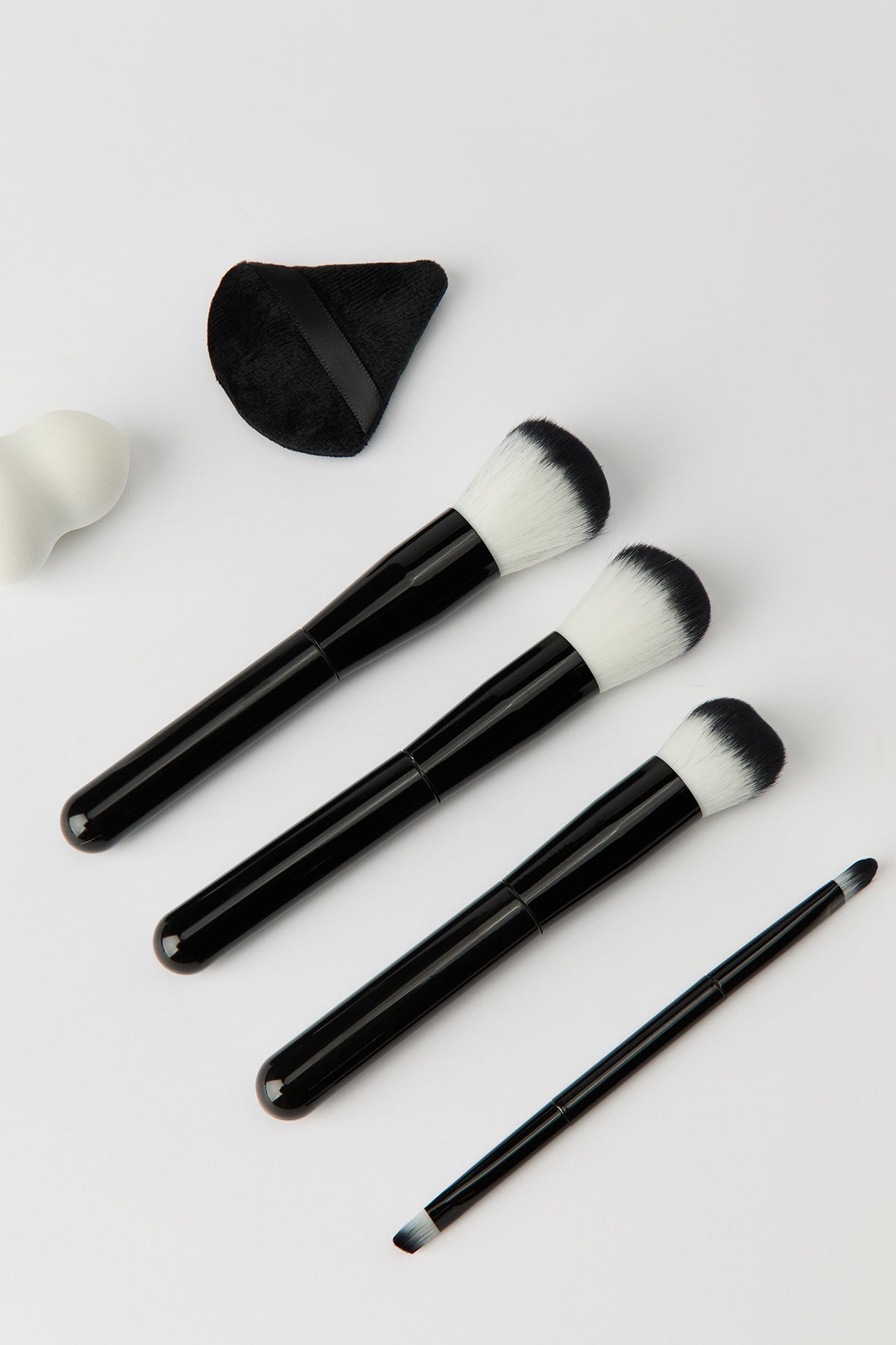 Makeup Brush & Sponge Set - Black