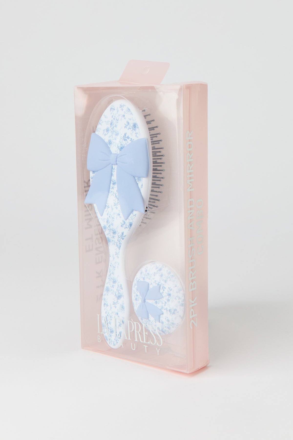 Alt View 3. Hair Brush & Compact Mirror Set - Light Blue