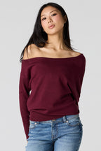 Off Shoulder Dolman Sweater