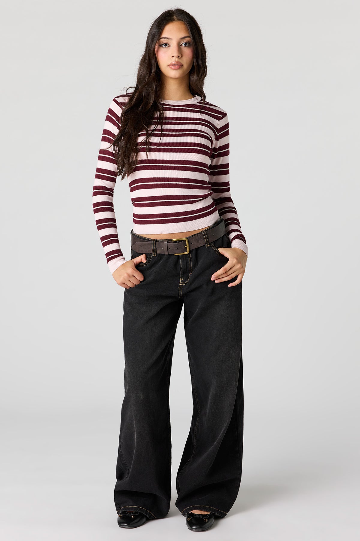 Alt View 3. Ribbed Sweater - Pink