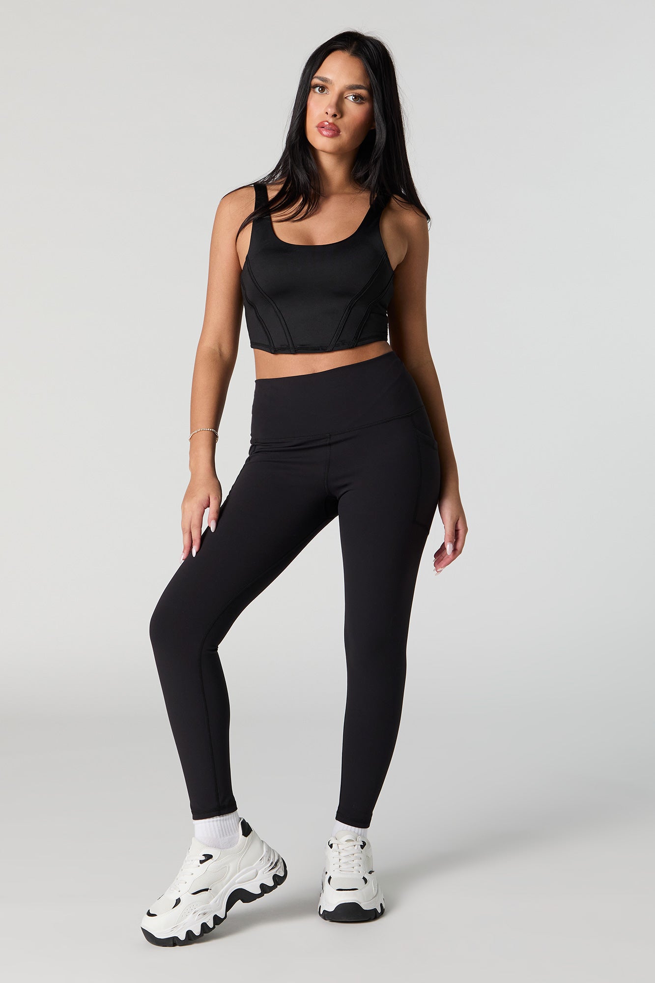 Active Soft Cropped Corset Tank