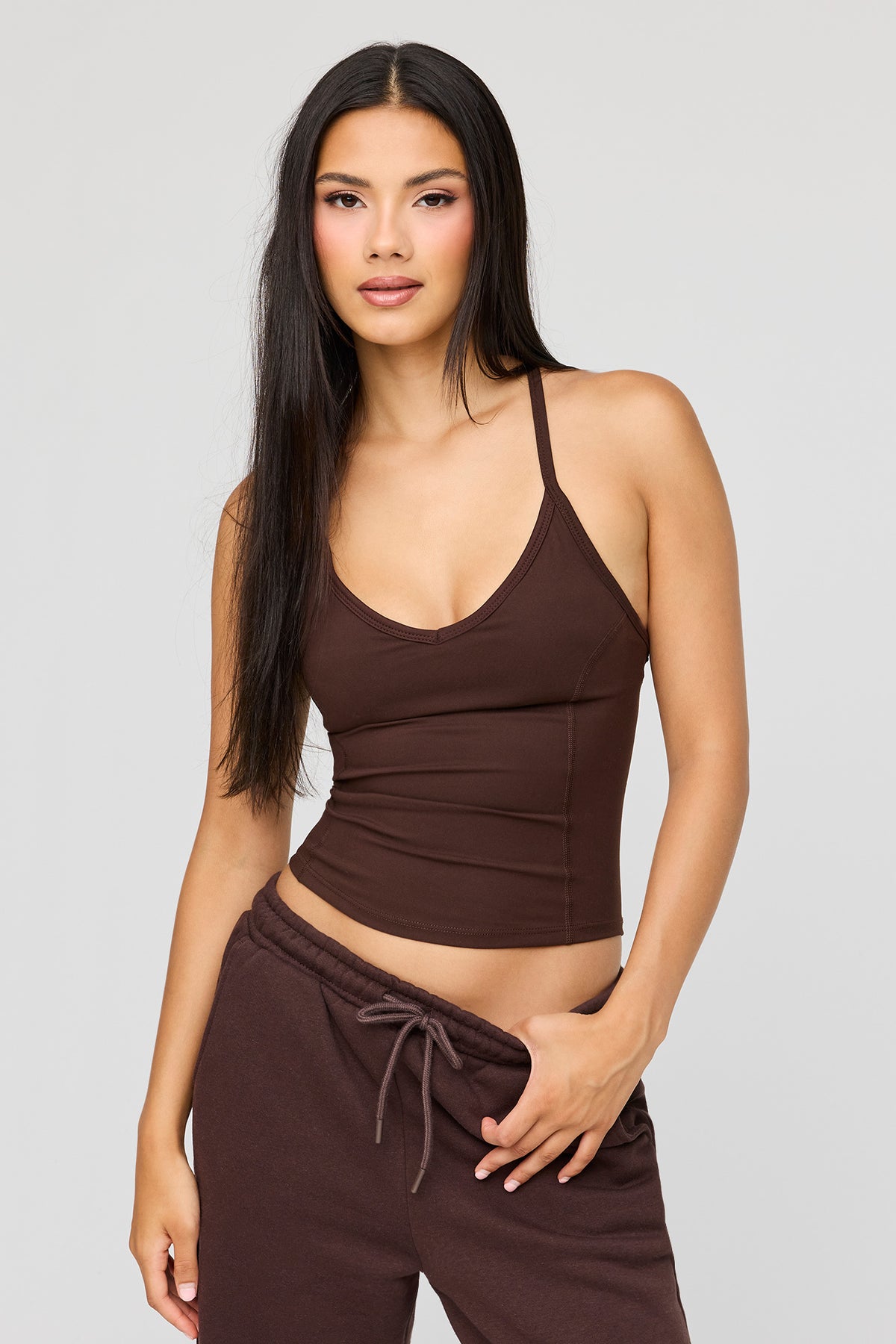 U/A V-Neck Tank - Brown