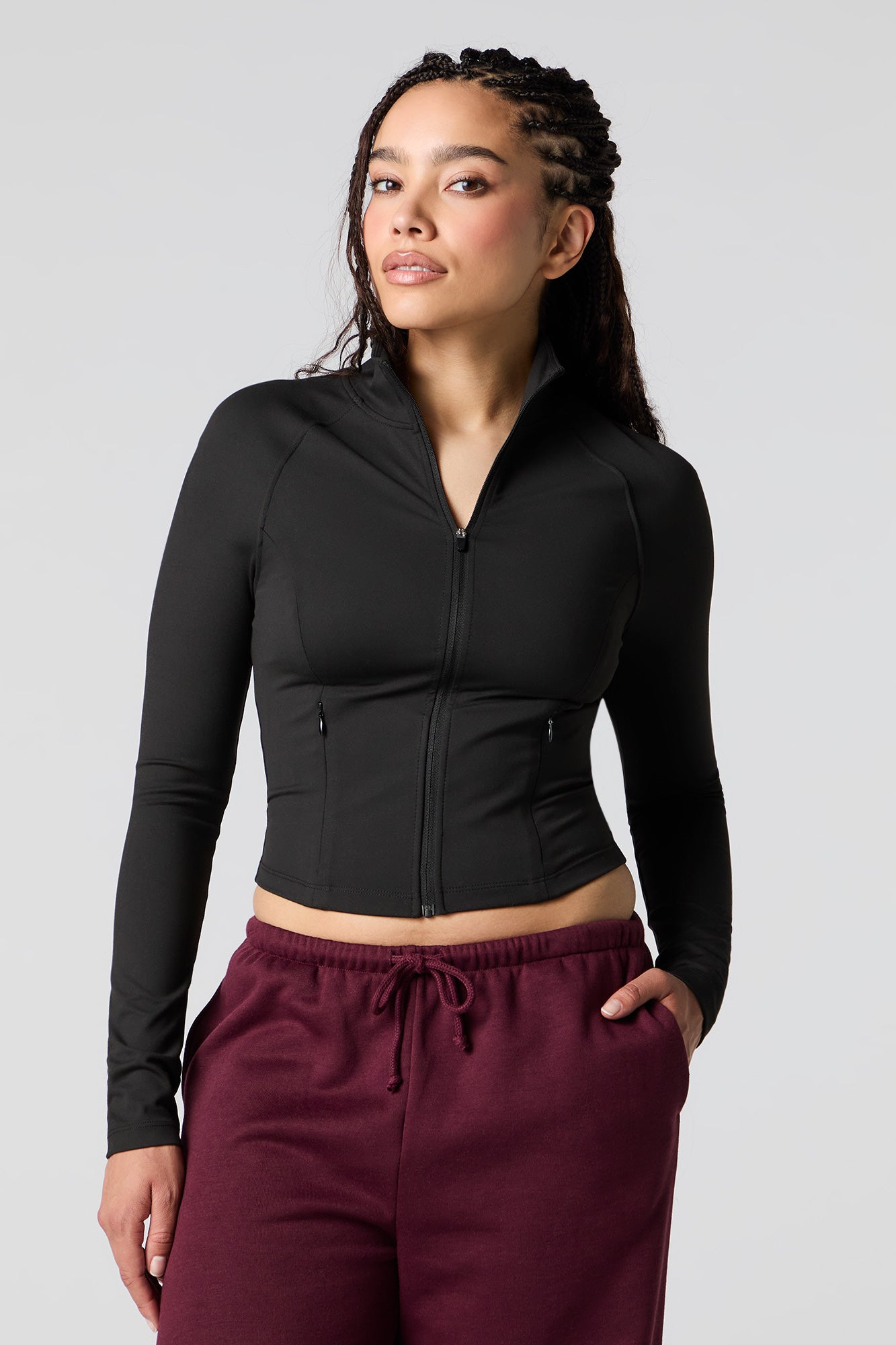 Active Zip-Up Cropped Jacket – Urban Planet