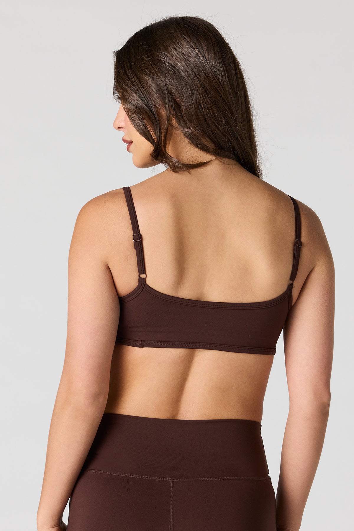 Alt View 2. Active High Density Sports Bra - Brown