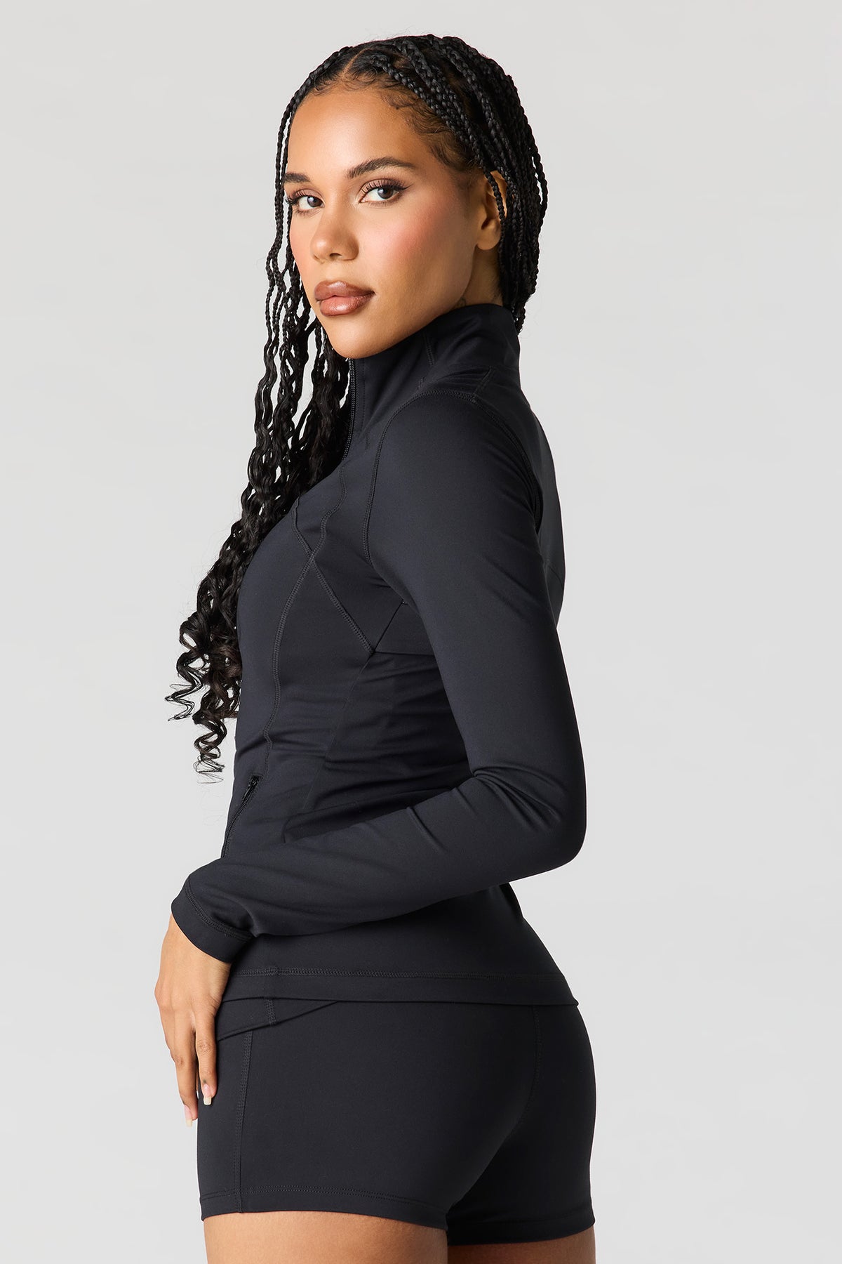 Alt View 2. U/A 2 Way Zip-Up Jacket - Black