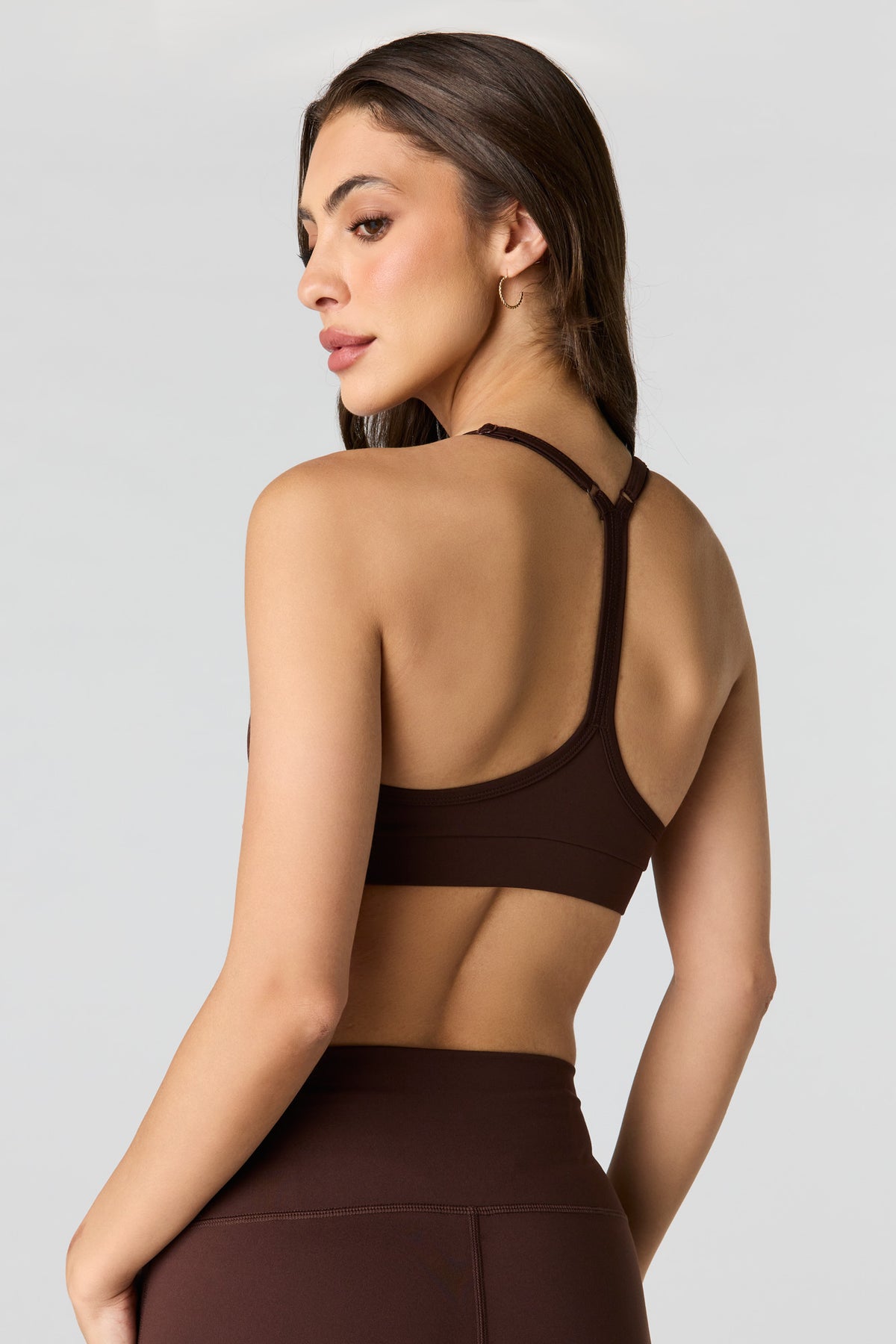 Alt View 2. U/A Racerback Sports Bra - Brown