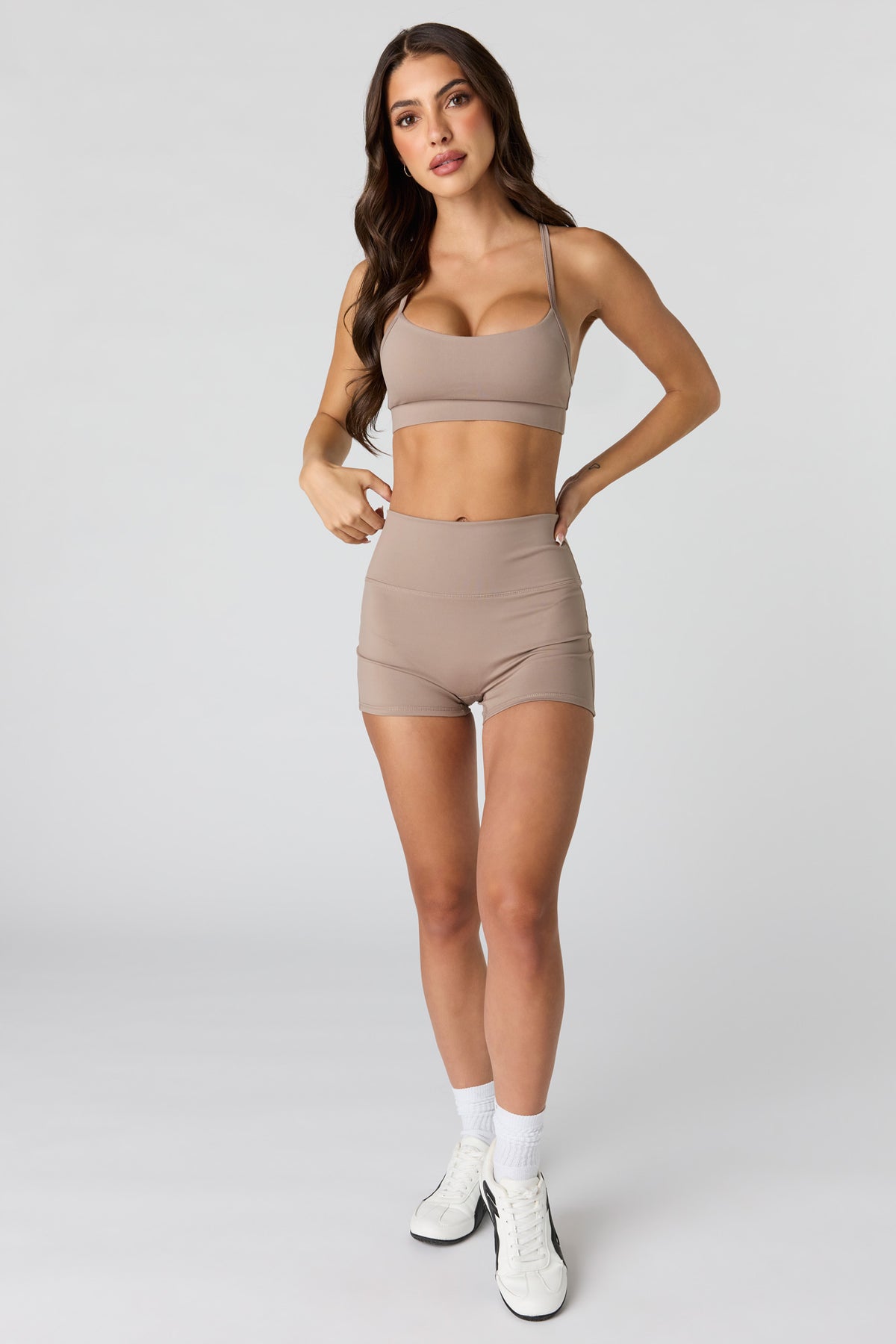 Alt View 3. U/A Racerback Sports Bra - Light Brown