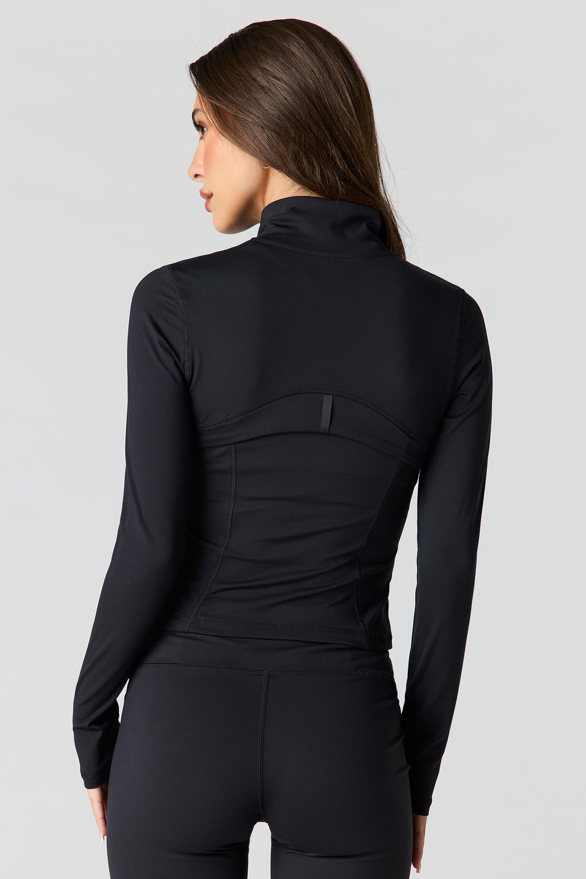 Alt View 2. Active High Density 2-Way Zip-Up Jacket - Black
